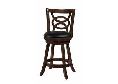 Image for Swivel Counter Height Stools with Upholstered Seat Cappuccino (Set of 2)