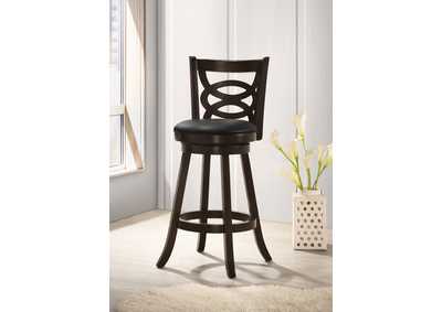 Image for Calecita Swivel Bar Stools with Upholstered Seat Cappuccino (Set of 2)