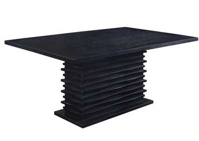 Image for Stanton Rectangle Pedestal Dining Table Black