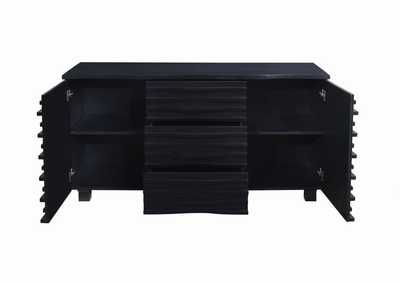 Stanton 3-drawer Rectangular Server Black,Coaster Furniture