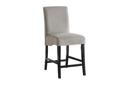 Image for Stanton Upholstered Counter Height Chairs Grey And Black [Set of 2]
