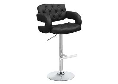 Image for 29" Adjustable Height Bar Stool Black and Chrome