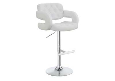 Image for 29" Adjustable Height Bar Stool Chrome and White