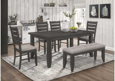Dalila 6-piece Rectangular Dining Set Grey and Dark Grey,Coaster Furniture