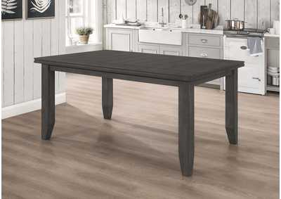 Dalila Rectangular Plank Top Dining Table Dark Grey,Coaster Furniture