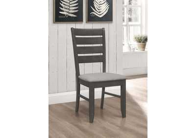 Image for Dalila Ladder Back Side Chair (Set Of 2) Grey And Dark Grey