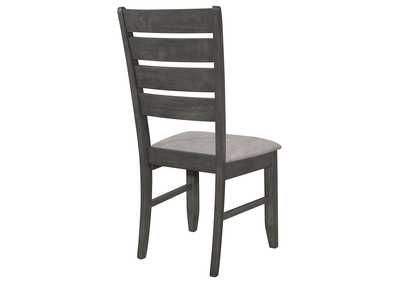 Dalila Ladder Back Side Chair (Set of 2) Grey and Dark Grey,Coaster Furniture