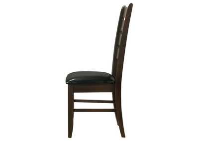 Dalila Ladder Back Side Chairs Cappuccino and Black (Set of 2),Coaster Furniture
