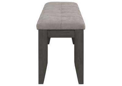 Dalila Padded Cushion Bench Grey and Dark Grey,Coaster Furniture