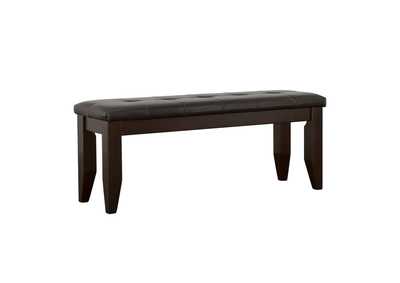 Image for Dalila Tufted Upholstered Dining Bench Cappuccino and Black