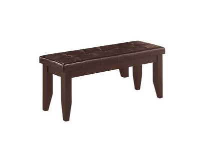 Image for Dalila Tufted Upholstered Dining Bench Cappuccino and Black
