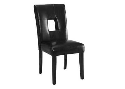 Image for Anisa Open Back Upholstered Dining Chairs Black (Set of 2)