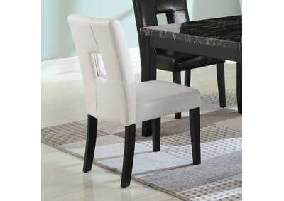 Image for Shannon Open Back Upholstered Dining Chairs White (Set of 2)
