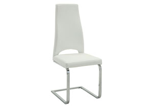 Image for White Chrome Side Chair (Set of 2)