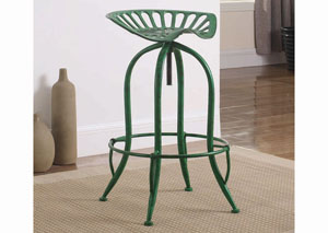 Image for Antique Green Adjustable Bar Stool