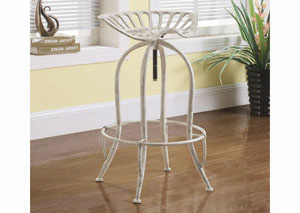 Image for Antique White Adjustable Bar Stool