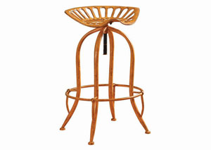 Image for Antique Orange Adjustable Bar Stool