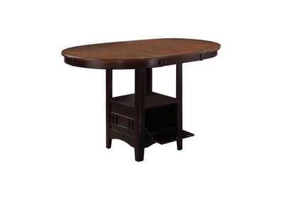 Image for Lavon Oval Counter Height Table Light Chestnut and Espresso