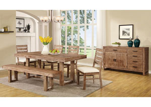 Image for Wire Brushed Nutmeg Dining Table