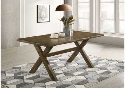 Image for Alston X-shaped Dining Table Knotty Nutmeg