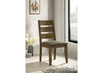 Image for Alston Ladder Back Dining Side Chairs Knotty Nutmeg and Grey (Set of 2)