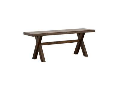 Image for Alston X - shaped Dining Bench Knotty Nutmeg