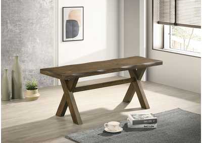Image for Alston X-shaped Dining Bench Knotty Nutmeg