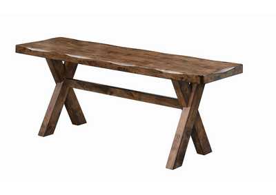 Image for Alston X-shaped Dining Bench Knotty Nutmeg