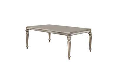 Image for Danette Rectangular Dining Table with Leaf Metallic Platinum
