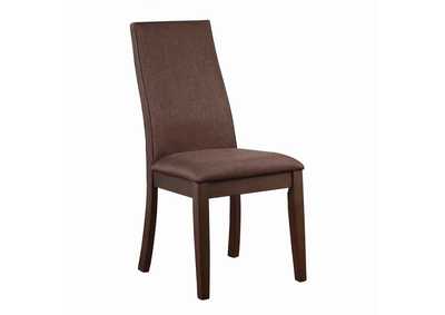 Spring Creek Upholstered Side Chairs Rich Cocoa Brown [Set of 2],Coaster Furniture