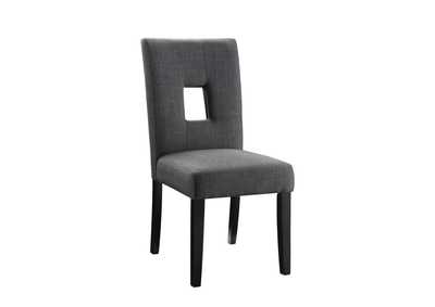 Image for Upholstered Side Chairs Grey and Black (Set of 2)