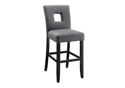 Image for Upholstered Counter Height Stools Grey and Black (Set of 2)