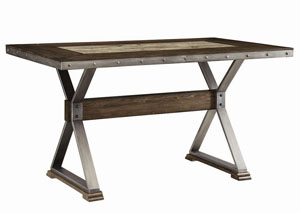 Image for Dark Ash Wood Counter Height Table