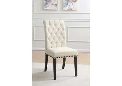 Image for Phelps Upholstered Side Chairs Beige and Smokey Black (Set of 2)