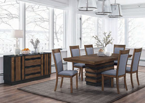 Image for Coffee/Sappy Walnut Dining Table w/6 Side Chairs