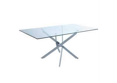 Nathan Contemporary Chrome Dining Table