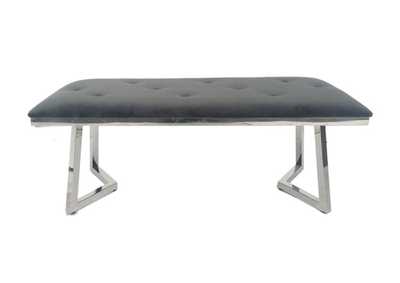 Image for Beaufort Upholstered Tufted Bench Dark Grey