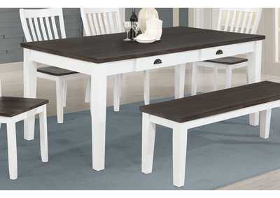 Image for Kingman 4-drawer Dining Table Espresso and White