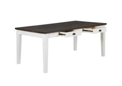 Image for Kingman 4-Drawer Dining Table Espresso And White