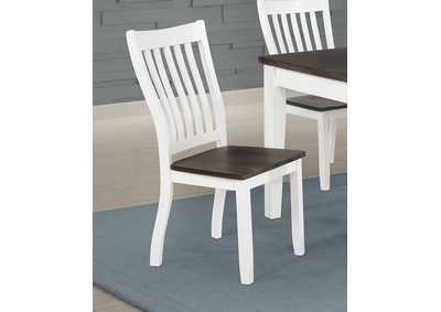 Image for Kingman Slat Back Dining Chairs Espresso and White (Set of 2)