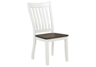 Kingman Slat Back Dining Chairs Espresso and White (Set of 2),Coaster Furniture