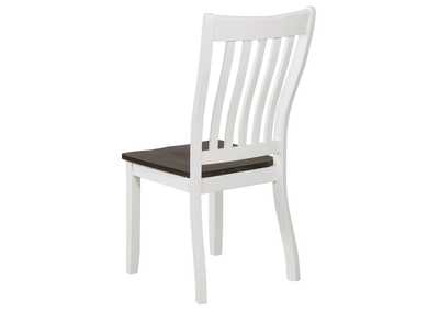 Kingman Slat Back Dining Chairs Espresso and White (Set of 2),Coaster Furniture