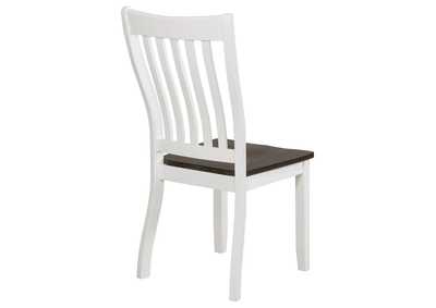 Kingman Slat Back Dining Chairs Espresso and White (Set of 2),Coaster Furniture