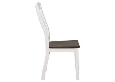 Kingman Slat Back Dining Chairs Espresso and White (Set of 2),Coaster Furniture