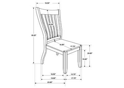 Kingman Slat Back Dining Chairs Espresso and White (Set of 2),Coaster Furniture