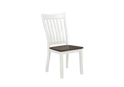 Image for Kingman Slat Back Dining Chairs Espresso And White (Set Of 2)