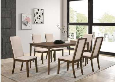 Image for Wethersfield 5-Piece Dining Set Medium Walnut And Latte