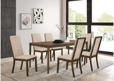 Image for Wethersfield 7-piece Dining Set Medium Walnut and Latte
