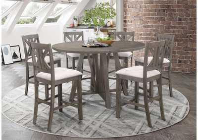 Image for Athens 5-Piece Counter Height Dining Set Barn Grey