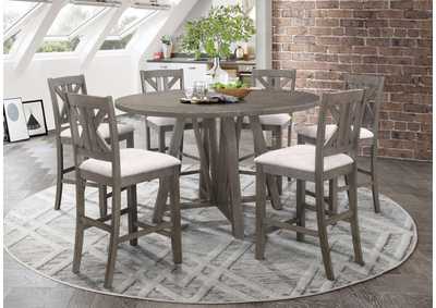Image for Athens 7-Piece Counter Height Dining Set Barn Grey